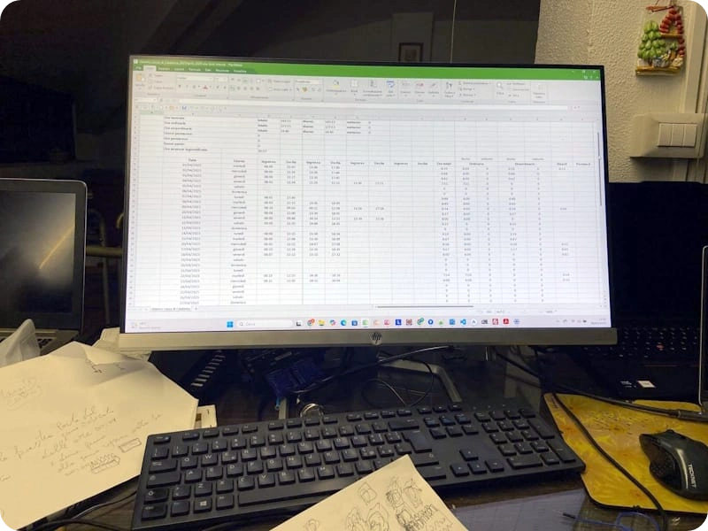 Registro Presenze Operai in Excel