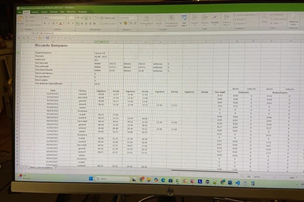 foglio presenze Excel download