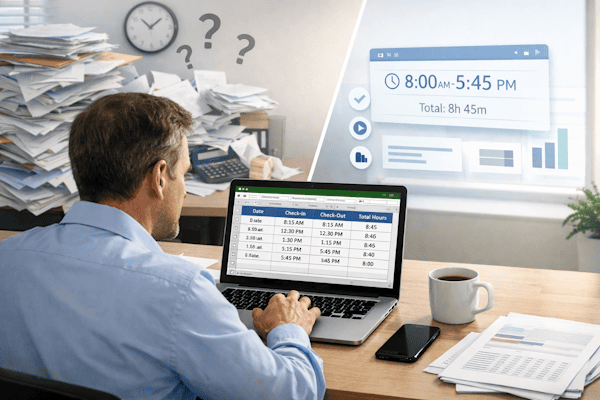 Foglio Excel calcolo ore lavoro download